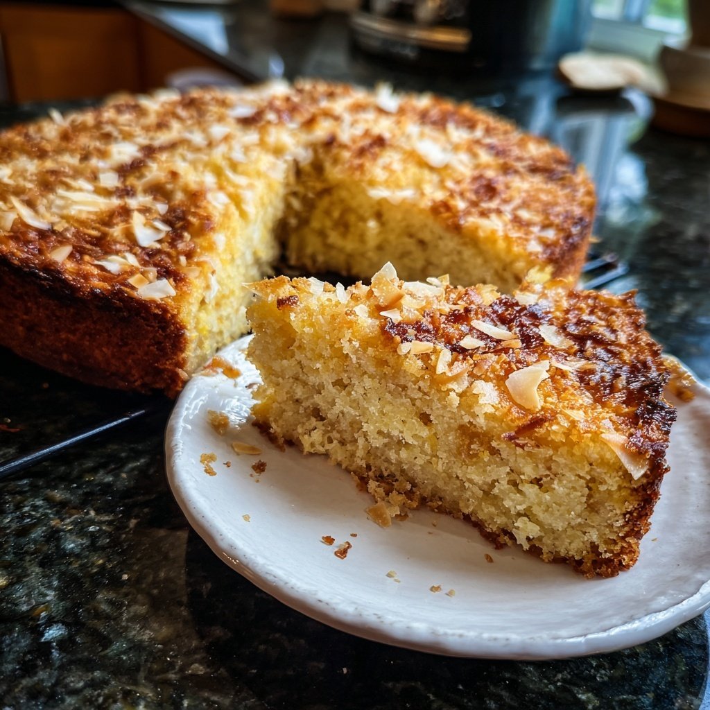 Bananenkuchen mit Kokosraspeln