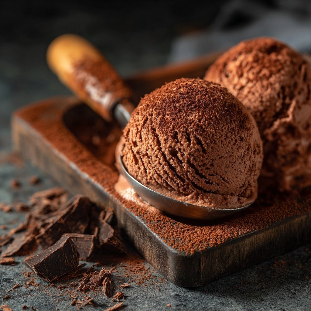 Schokoladen Eis Mit Kakao