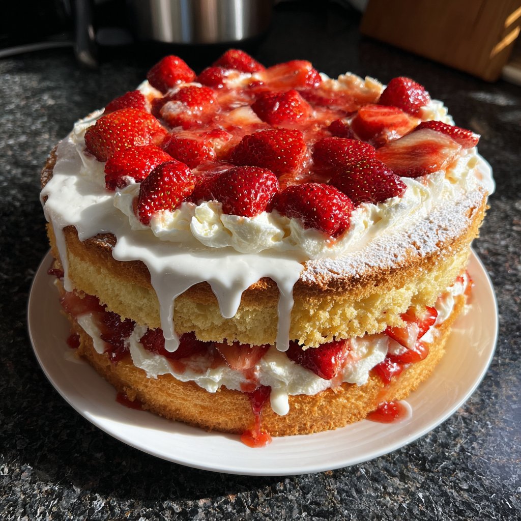 Geburtstagskuchen mit Fruchtfüllung