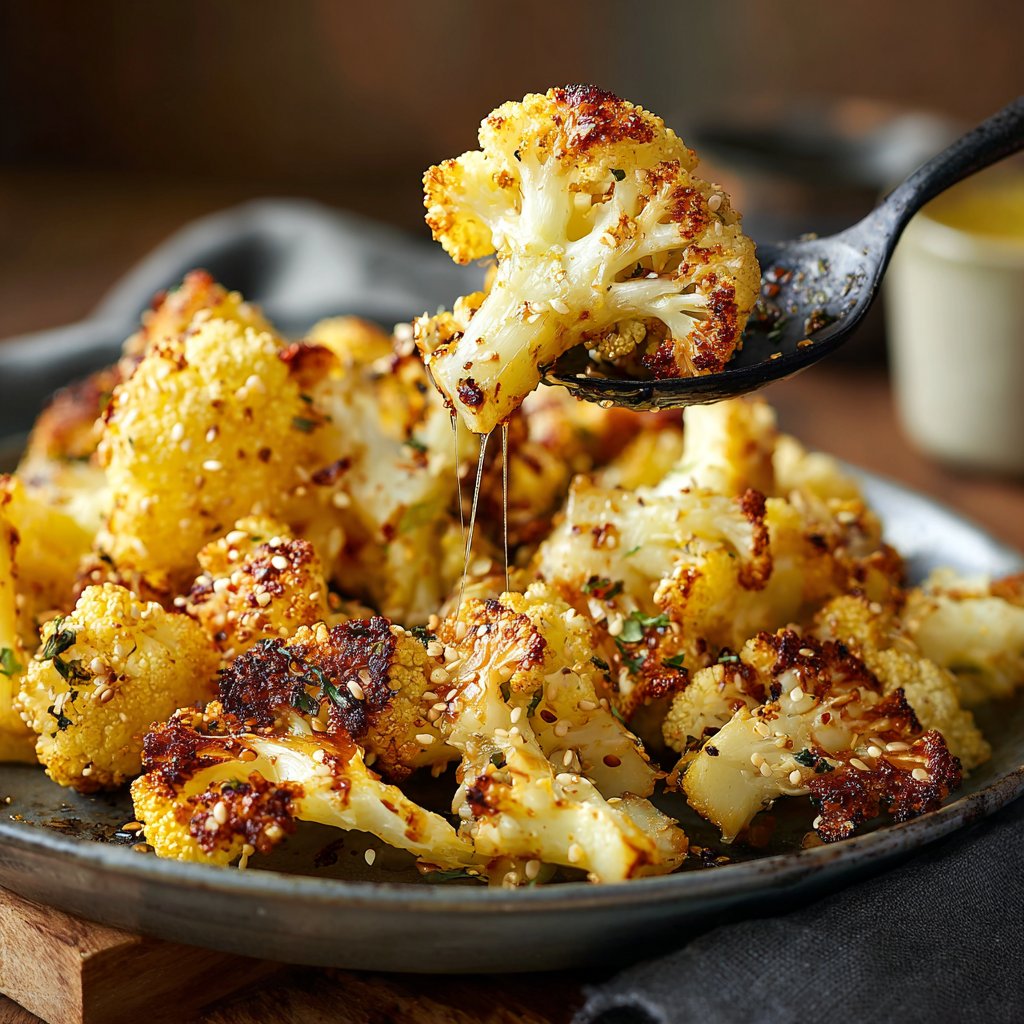 Blumenkohl mit Sesam aus dem Ofen