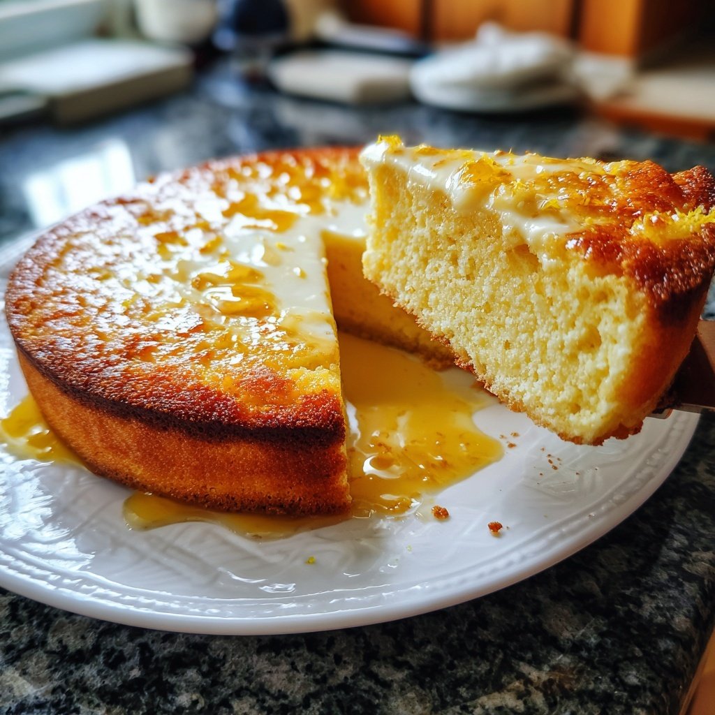 Zitronenkuchen mit Joghurt und Honig