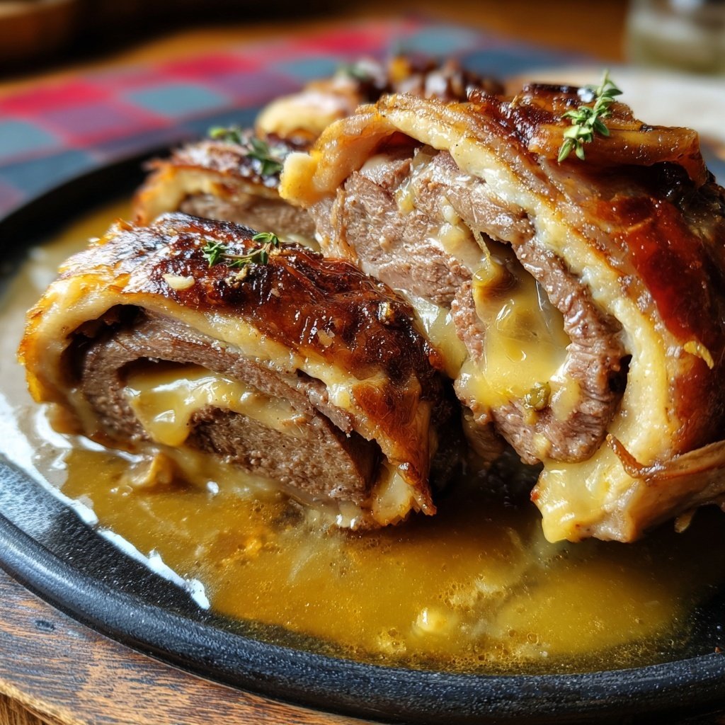 Hausmannskost Rinderrouladen mit Rahmsoße