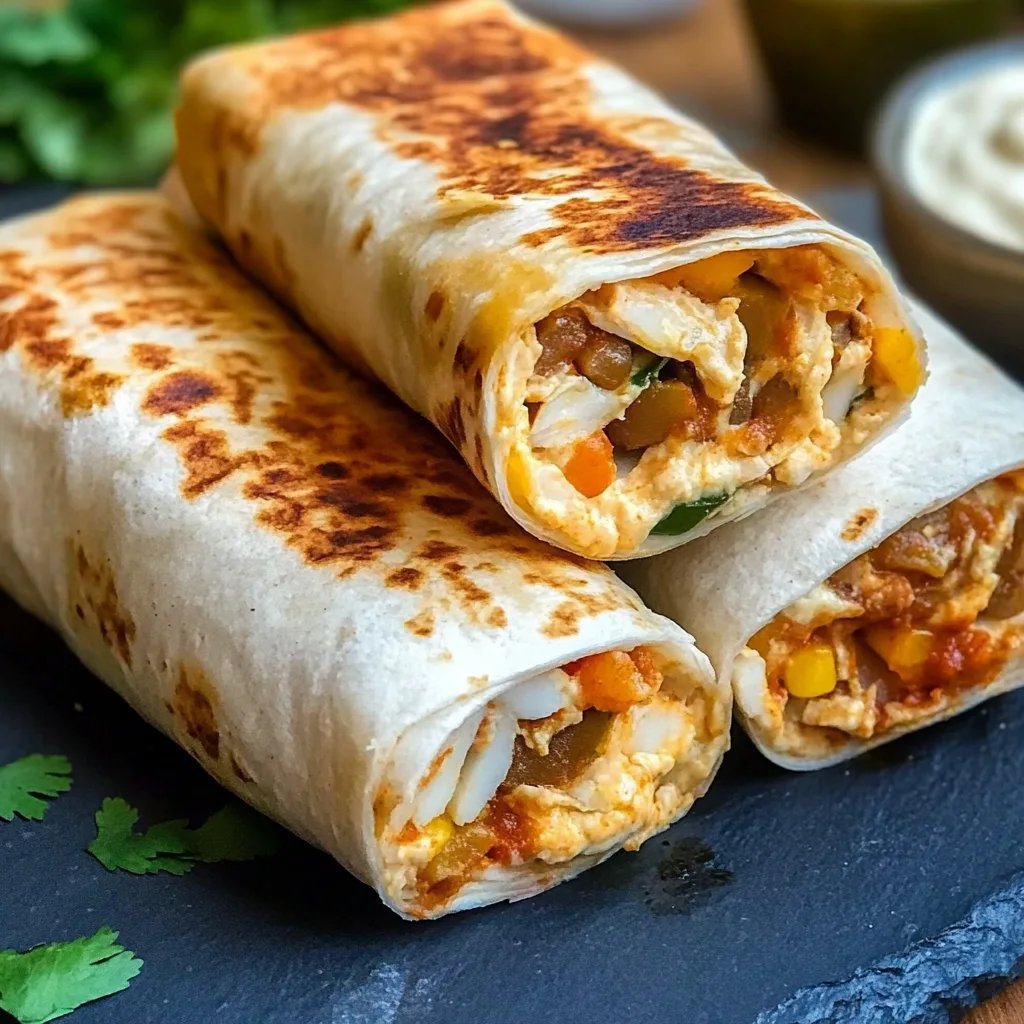 High Protein Breakfast Burritos