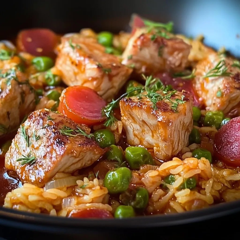 Serbisches Reisfleisch mit Hähnchen