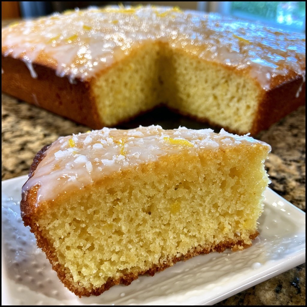 Zitronenkuchen mit Vanillezucker