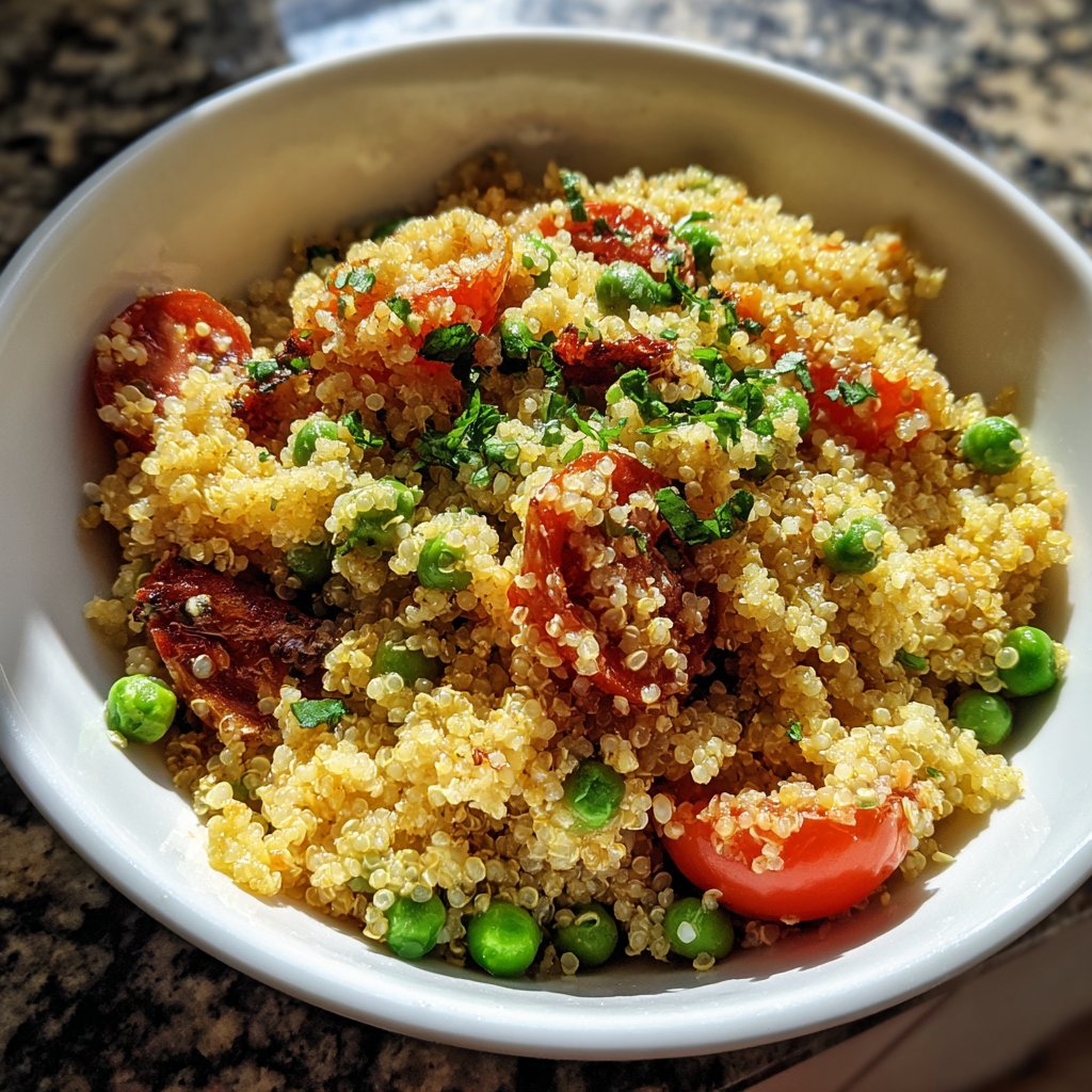 Quinoa mit Erbsen
