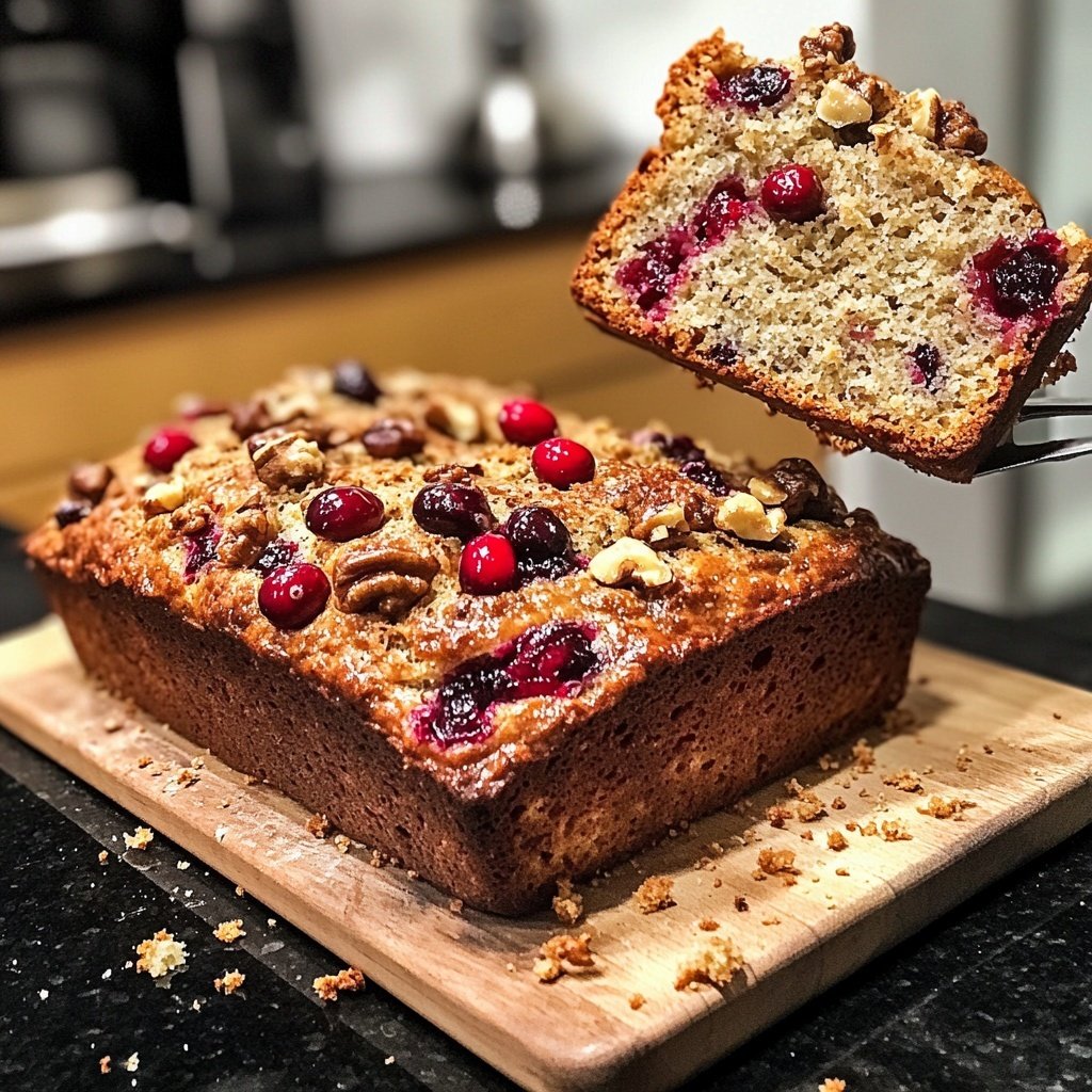 Einfaches Cranberry-Bananen-Nussbrot