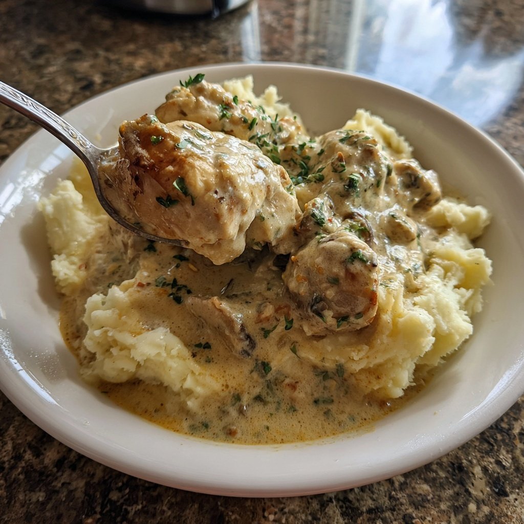 Hausmannskost Cremiges Hähnchen mit Kartoffelpüree