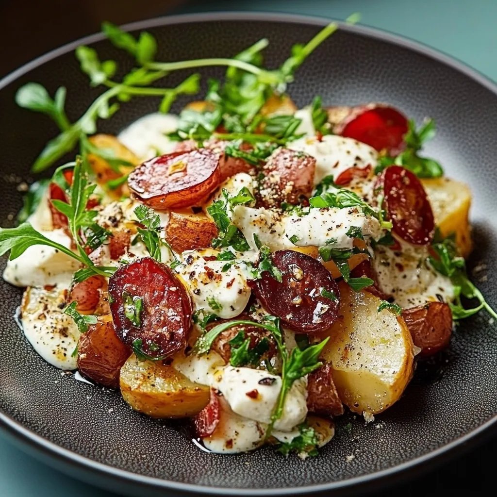 Krosser Kartoffelsalat mit Senf-Dressing