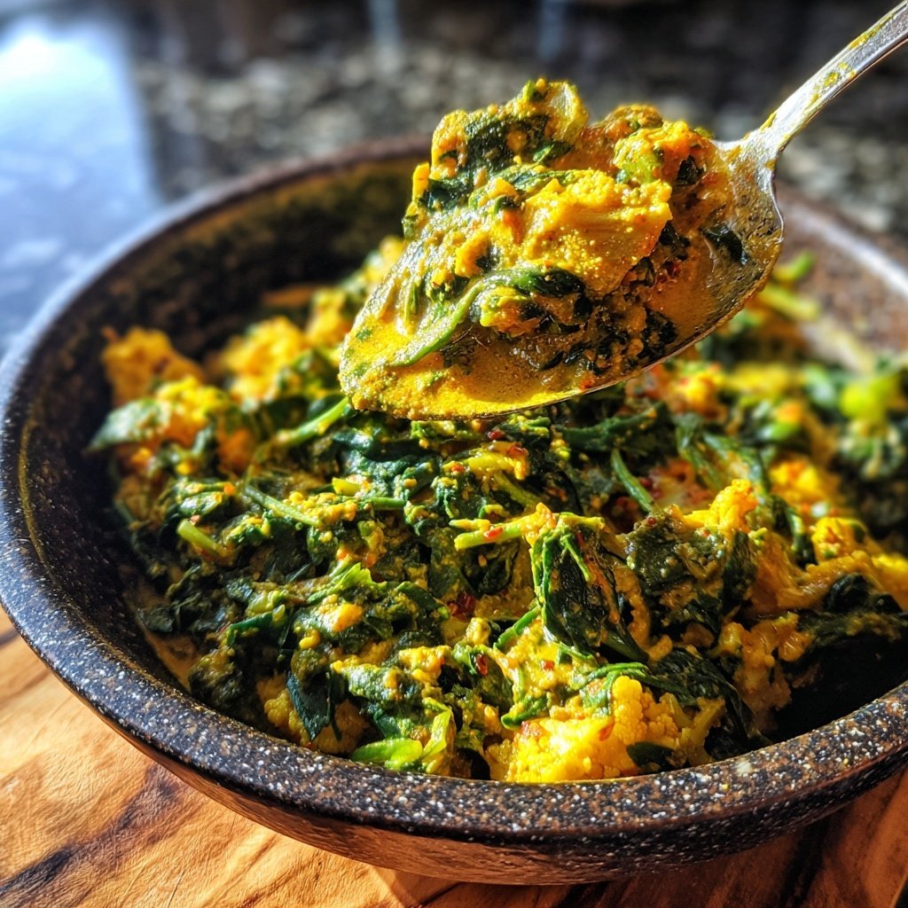 Blumenkohl Curry Mit Spinat