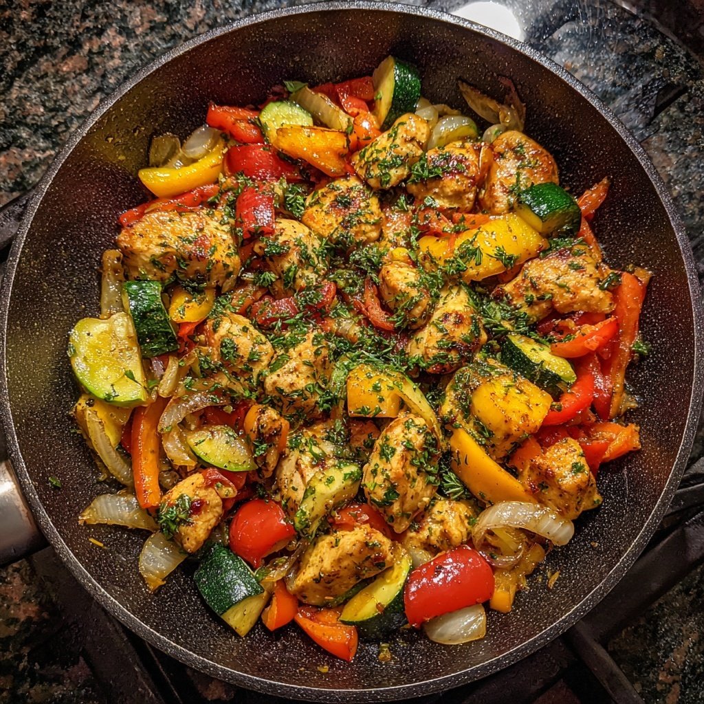 Kalorienarme Mittagspfanne