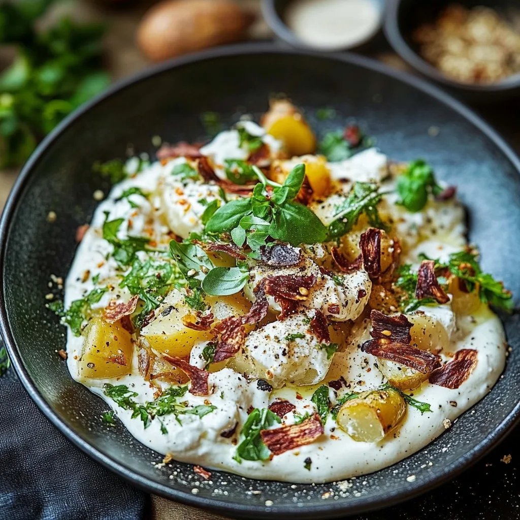 Krosser Kartoffelsalat mit Senf-Dressing