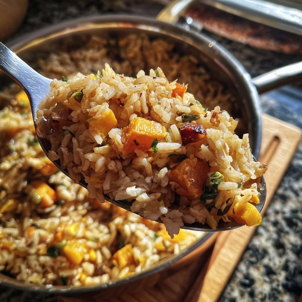 Abendessen vegetarisch mit Ofenreis