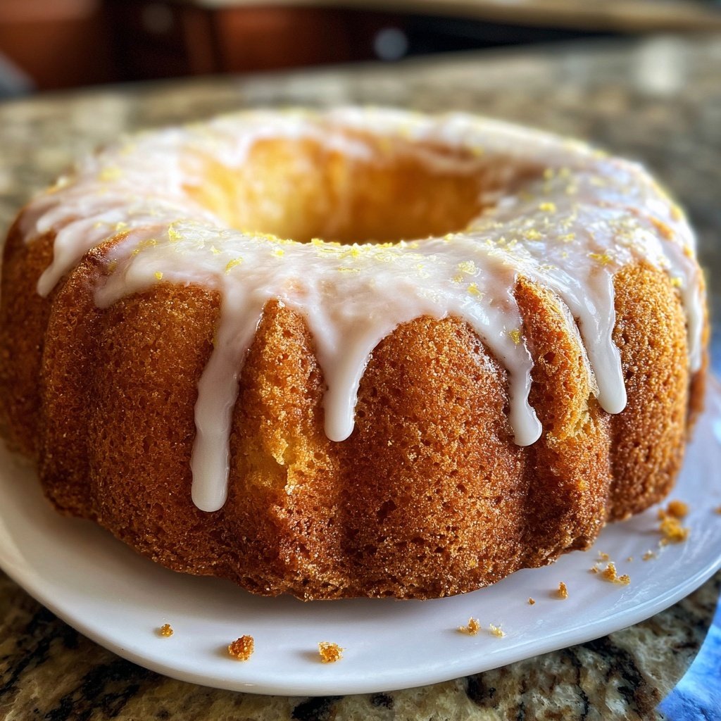 Zitronenkuchen mit Joghurtglasur