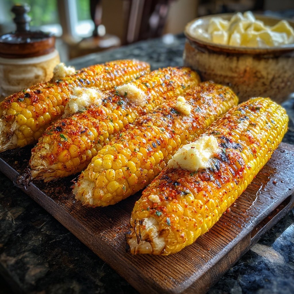 Ofen Mais Mit Paprika Butter