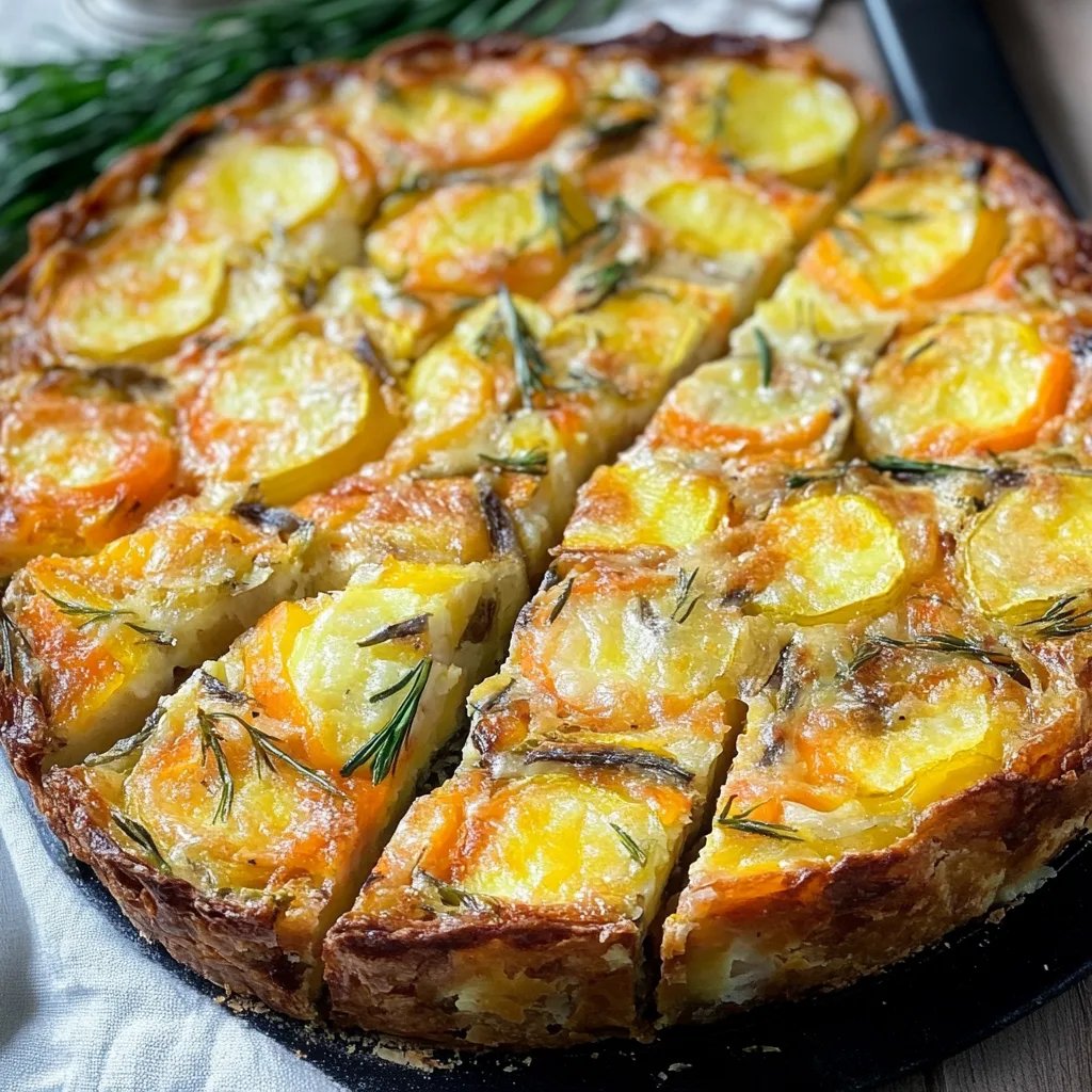 Gemüsekuchen mit Kartoffeln