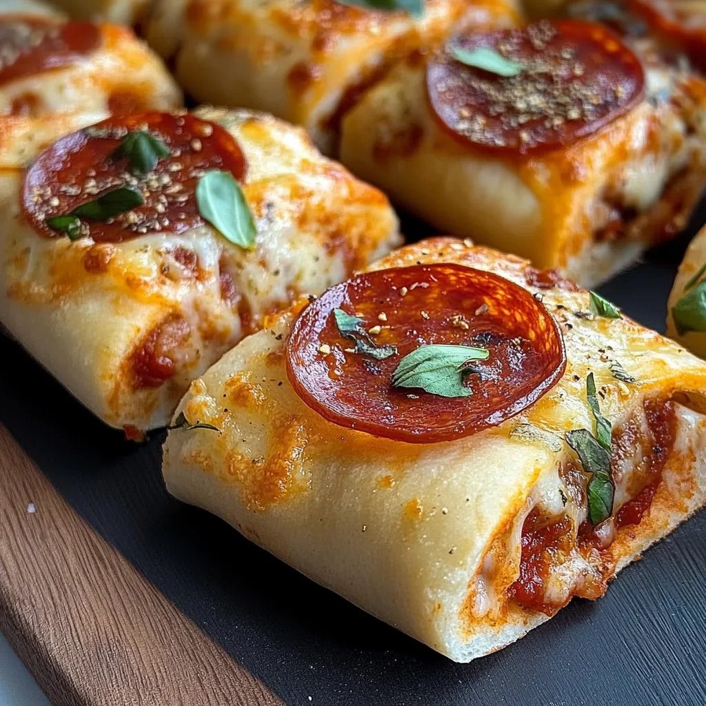 High Protein Pepperoni Pizza Rolls