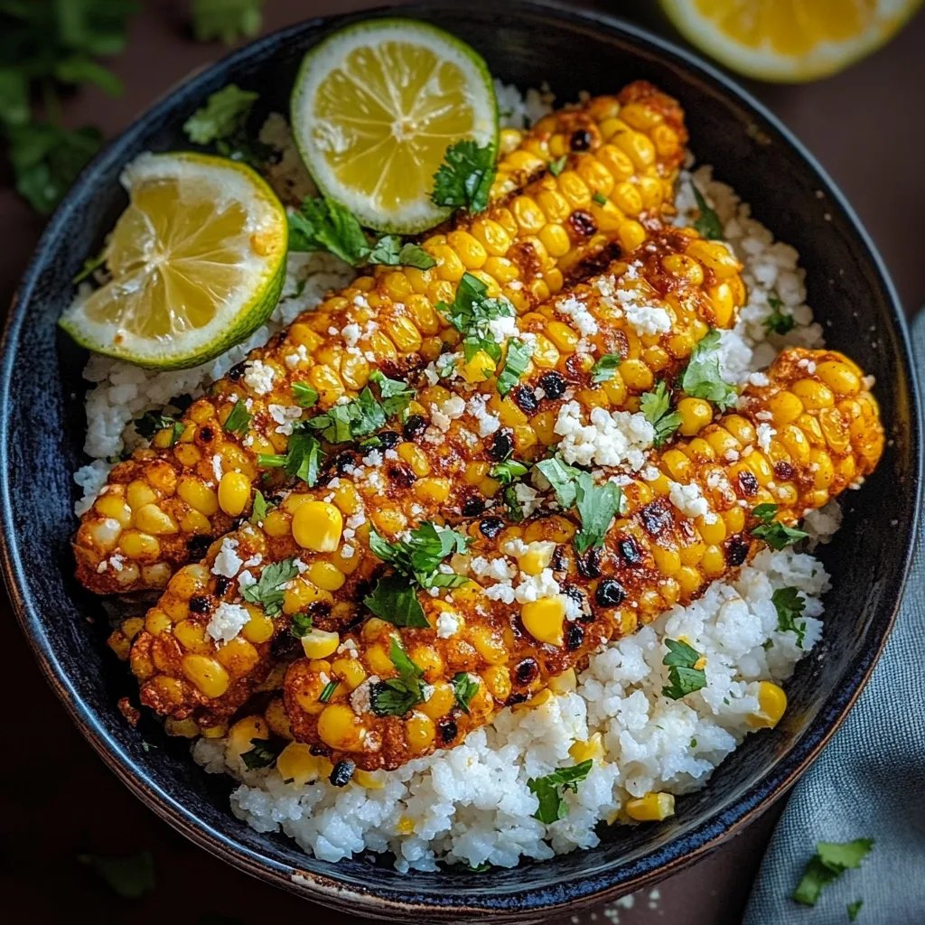 Street Corn Hähnchen Reis Bowl